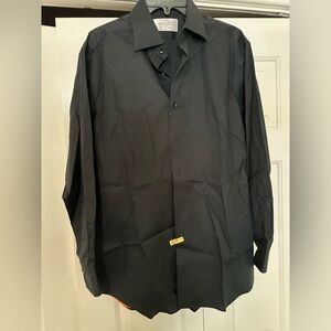 Lorenzo Uomo Classic Black Dress Shirt